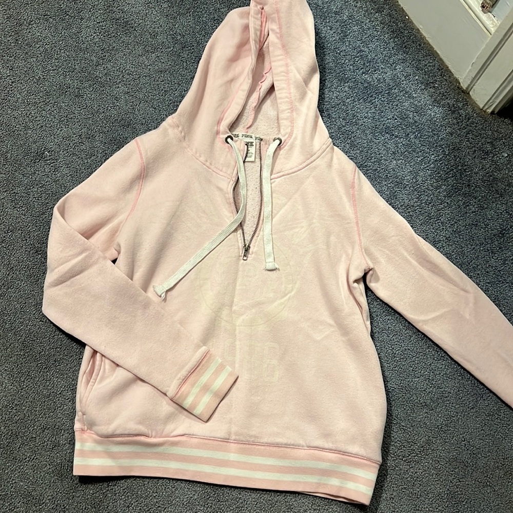PINK half zip sweatshirt